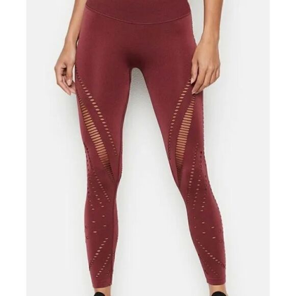 Victorias Secret Sport Seamless High Rise Red Currant Tights Size XS - Picture 1 of 6